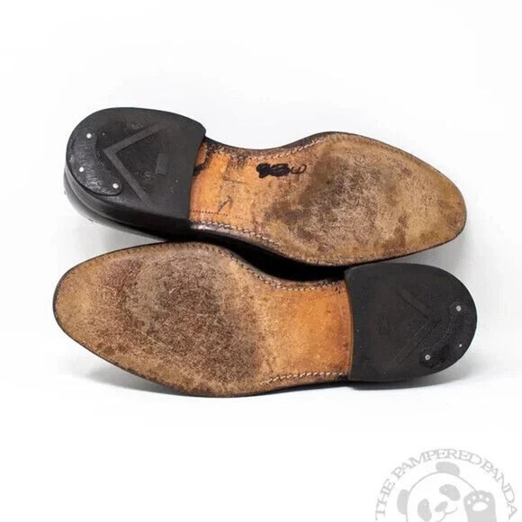 Allen Edmonds Lloyd Black Wingtip Oxfords Dress Shoes Leather Mens Size 9C 32829 - Picture 6 of 6